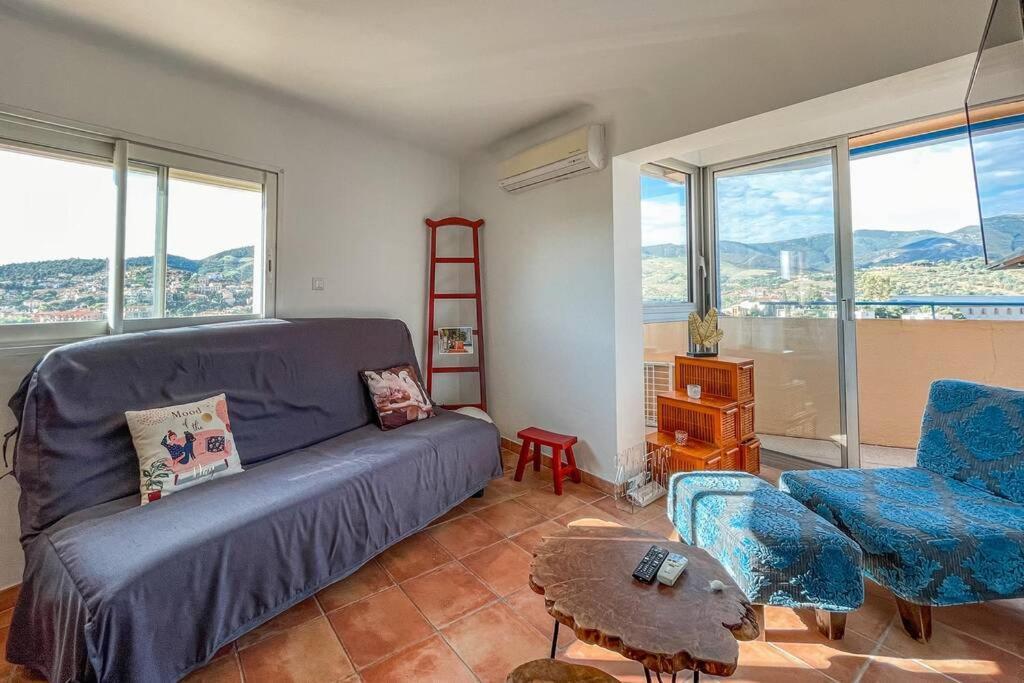 Attique A Banyuls - Vue Mer Et Montagne Luaran gambar
